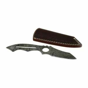 Couteau de camping extérieur MAYSARA MI-19 personnalisé en acier Damas de qualité industrielle 4 mm, forgé à la main, motif goutte de pluie, haute qualité, support OEM - Product Image 5