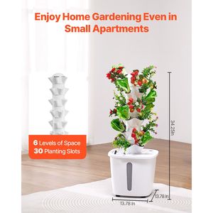 Sistema Idroponico Verticale a 6 Livelli con 30 Cialde, Timer e Pompa dell'Acqua per Giardini Domestici - Product Image 2