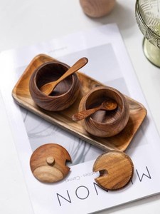 Wooden Salt <b>Jar</b> Farmhouse Style Wooden Seasoning Container <b>Decorative</b> Salt Storage <b>Jar</b> for Modern and Traditional Kitchen Décor - Product Image 2
