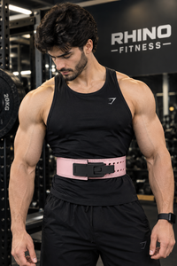 Cinturón de Levantamiento de Pesas Ajustable de Neopreno Rhino Fitness, Color Rosa, Soporte Premium para Adultos, Entrenamiento en Gimnasio, Todas las Temporadas - Product Image 4