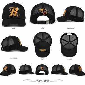 Custom Embroidered Black Mesh Trucker <b>Cap</b> with 3D 6 Panel Black Trucker <b>Hat</b> Summer Wear Trucker <b>Cap</b> for Sports and Casual Wear - Product Image 6