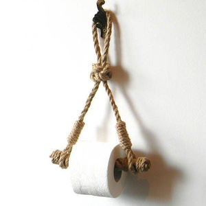 Wall Mounted Jute Rope Toilet <b>Paper</b> Holder Handmade Bathroom <b>Tissue</b> Roll Holder Luxury Decor Use Home Bathroom - Product Image 5