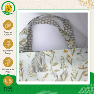 กระเป๋าผ้าแคนวาสลายตัวอักษรคุณภาพพรีเมียม ผลิตในอินเดีย เป็นมิตรต่อสิ่งแวดล้อม หูหิ้วคู่ ปราศจากสารอะโซ วางจำหน่ายแล้ว - Product Image 3