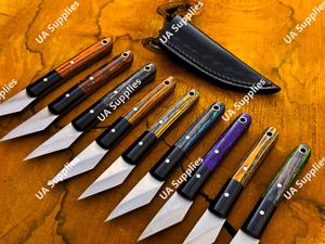 UA Supplies มีดอเนกประสงค์สแตนเลสเกรดอุตสาหกรรม/DIY คมกริบ ด้ามไม้หลากสี บรรจุกล่องสำหรับพกพาอย่างถูกกฎหมาย รับผลิตแบบ OEM - Product Image 4