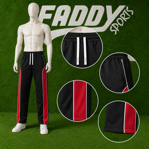 Pantalon de survêtement streetwear pour homme de haute qualité, personnalisé, à rayures latérales, coupe ample, décontracté, jambe large, style jogger - Product Image 6