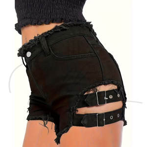 Shorts en jean pour femmes sur mesure en gros – Taille basse, haute qualité, très tendance - Product Image 5