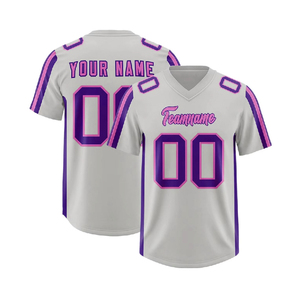 Maillot de football américain personnalisé, respirant, couleur unie, pour hommes, vente directe d'usine, best-seller - Product Image 1