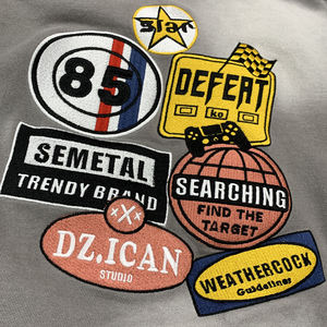 Sweat-shirts à capuche double avec fermeture éclair, broderie chenille personnalisée, logo et design, streetwear, effet délavé, unisexe - Product Image 4