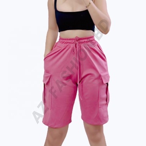 Nouveauté, short cargo pour femme de haute qualité, taille XS, marque et logo personnalisés, tissu tricoté, fourni directement du Bangladesh - Product Image 1