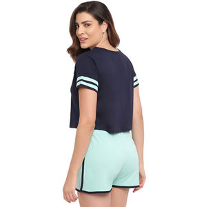 Conjunto Deportivo Corto para Mujer, Conjuntos de Jogger, Marca Privada, Logotipo Personalizado, Conjunto de 2 Piezas, Camiseta y Pantalones Cortos de Verano para Mujer - Product Image 6