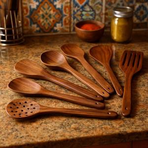 4-Piece <b>Wooden</b> <b>Ladle</b> Set-Dishwasher Safe Eco-Friendly & Lightweight - Product Image 6