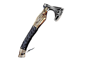 Handmade Viking Style Decorative <b>Axe</b> with <b>Wooden</b> Handle for Outdoor Use Collection Viking <b>Axe</b> With Customized Color And Size - Product Image 2