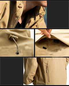 Custom Men's Soft Shell <b>Fleece</b> Jacket Waterproof Breathable for Outdoor Hiking New Design Soft Shell Jacket - Product Image 3