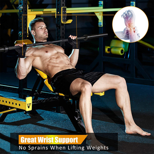 Factory Direct Weightlifting Gloves with Breathable Fabric Wrist Support and Shock Absorbing Palm Padding - Product Image 5