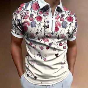 Camisa de Golf a Rayas Negra para Hombre, de Alta Calidad, Antiarrugas, de Manga Corta, con Cierre, Personalizada y Bordada, al por Mayor - Product Image 6