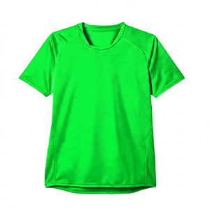 Camiseta de Manga Corta para Hombre, Corte Regular, Color Sólido, Cuello Redondo, Informal, Tejido de Punto, Secado Rápido, 100% Poliéster, Amarillo - Product Image 4