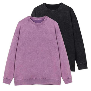 Oversized Crew Neck Solid Color Knitted Pullover <b>Sweatshirt</b> Unisex Regular Fit Autumn Casual Style <b>Pink</b> Black Fleece Raglan 100% - Product Image 4
