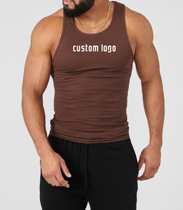 Custom Designed <b>Men's</b> Gym Workout Tank Top <b>Singlet</b> Breathable Spandex Fitness Gear Knitted Weave Muscle Fit Stringer Formal - Product Image 3