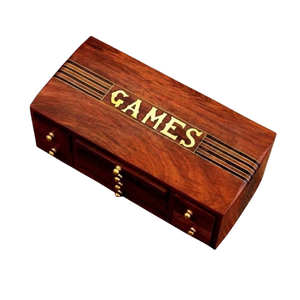 Juego de mesa de madera 4 en 1, ajedrez, damas, Nine Men's Morris, Tic Tac Toe, juegos de estrategia educativos para niños, adolescentes y adultos - Product Image 1