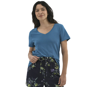 Camiseta de Mujer con Cuello en V, Color Sólido, Diseño Moderno y Personalizado, Color Rosa - Product Image 5