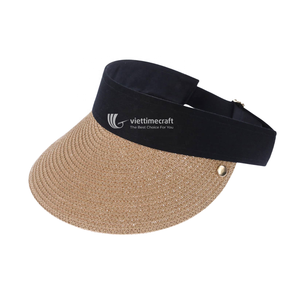 Sombrero de Paja con Visera, Estilo Y2K, Plegable, para Playa y Deportes, con Lazo y Detalles a Cuadros, para Mujer, Verano, Aire Libre - Product Image 5