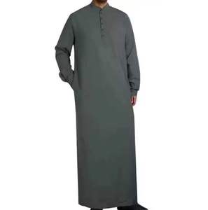 Jubba Informal al por Mayor, Ropa Islámica para Hombre, Vestido Abaya Árabe Saudí, Thobe de Algodón Étnico para Hombre, Cómodo - Product Image 2