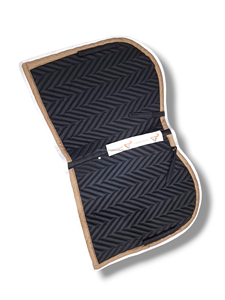 Costa Sports Equestrian Horse Black Zigzag Cotton <b>Foam</b> Filling All-Purpose Saddle <b>Pad</b> with Safety for Racing Sports - Product Image 2