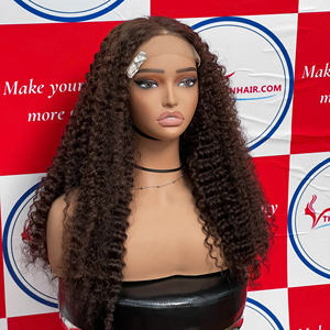 Mejor Venta Pelucas Cabello humano Cierre de encaje transparente Profundo Birmano Rizado Extensiones de cabello vietnamita SDD Venta al por mayor - Product Image 3