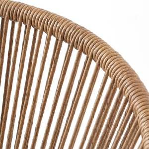 Chaise de salle à manger contemporaine, écologique, imperméable, en rotin et aluminium, avec design ergonomique, pour villas de villégiature et cafés en plein air - Product Image 6