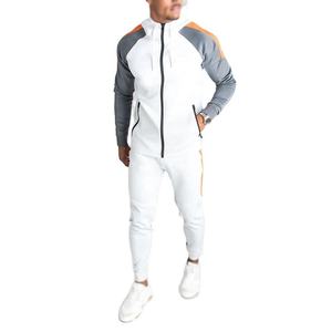 Custom Own Logo Men Running Winter Sports Track Suit Set High Quality Design Your Own Hooded Fleece sweatsuits with panel work - Product Image 3