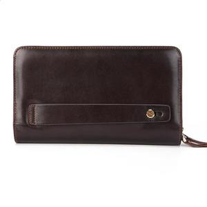 Pochette de voyage élégante en cuir véritable de qualité supérieure, unisexe, marron, avec plusieurs emplacements pour cartes, compartiment zippé pour téléphone, blocage RFID - Product Image 5