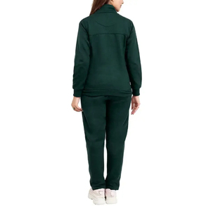 Unisex Dark Green Waterproof Solid Tracksuit 2 Piece Full <b>Zip</b> <b>Hooded</b> Sweatshirt Pants Set Casual Breathable Polyester Summer - Product Image 5
