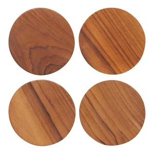 Bamboo Drink <b>Coasters</b> Square Asian Zen Design Non-Toxic Food Grade Unique Wood Grain Patterns <b>Heat</b> Resistant Eco-Friendly - Product Image 3
