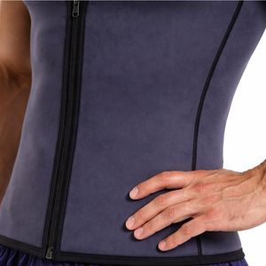 Débardeur à capuche zippé élégant pour homme, respirant, séchage rapide, en Spandex/Coton, pour la gym et l'entraînement, vêtement de sport amincissant - Product Image 5