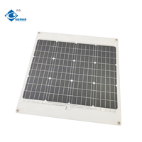 Mini panneaux solaires Chargeur d'énergie 50W Haute résistance aux intempéries Panneau solaire ETFE ZW-50W-18VF Panneau solaire encapsulé PET 18V