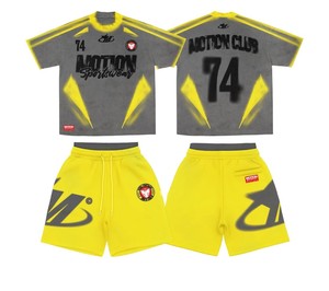 2026 TAHAD 100 % Cotton Custom Graphic Printing Gym Fitness Shorts Men's 2 Pieces Sets Clothing Custom <b>tshirt</b> for Men - Product Image 2