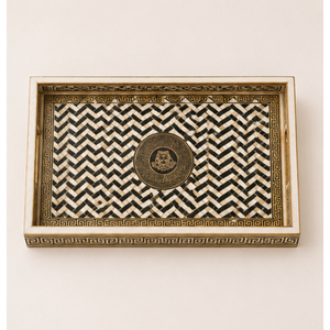 Premium Handcrafted Eco-friendly Teak Wood Wedding Serving Tray Elegant Solid Pattern Integrated Handles Luxury Decorative - Product Image 3