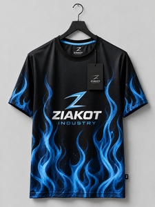 ZIAKOT industry Nouveau design T-shirt de performance personnalisé pour homme Or Violet-Blanc - Product Image 3