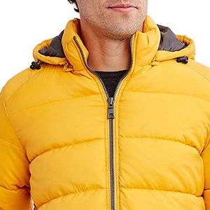 <b>Men</b> Premium Hooded Waterproof Bubble <b>Jacket</b> Warm Lightweight Quilted Casual Full Zip Winter Regular Fit Outdoor Outerwear 100% - Product Image 6