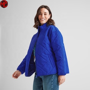 Zip In Blue Quilted <b>Jacket</b> Women Safety Workwear <b>Lightweight</b> Padded Outerwear for Outdoor Duty <b>Ladies</b> Bubble <b>Jacket</b> - Product Image 3