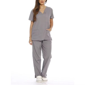 Custom Unisex Maternity <b>Scrubs</b> Set Pregnancy Medical Uniform Adjustable Nursing Wear Bulk Knitted Spandex Polyester Custom Color - Product Image 1