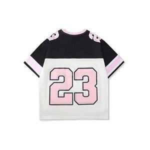 Print Logo Front Unisex V-neck Quick Dry Breathable Regular Short Soccer Basketball Baseball Cropped <b>Drop</b> Shoulder Mesh Elastic - Product Image 2