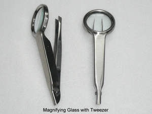 Pince à épiler inclinée en acier inoxydable avec loupe pour une épilation précise des sourcils et des poils, pince à épiler loupe pour éliminer les éclats cutanés - Product Image 5