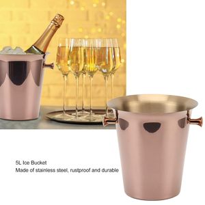 High Quality Stainless Steel <b>Ice</b> <b>Bucket</b> Champagne Cooler with Side Handles for Cooling Beer & Wine OEM Wholesale Bar Accessories - Product Image 4