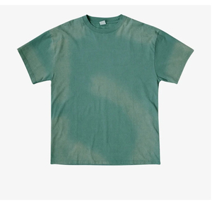 T-shirt Homme Oversize Col Rond 100% Coton Tricoté Uni Manches Courtes Décontracté Streetwear Délavé à l'Acide Séchage Rapide Respirant - Product Image 6