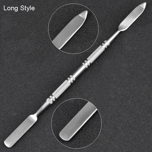 1 pièce Spatule de mélange professionnelle en acier inoxydable à double tête pour couleurs de vernis à ongles, outil de nail art et de design DIY - Product Image 4
