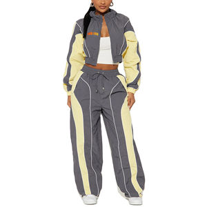 Conjunto de Chaqueta Corta con Capucha y Pantalones de Lona Unisex con Logotipo Personalizado, Estilo Urbano, para Invierno - Product Image 1