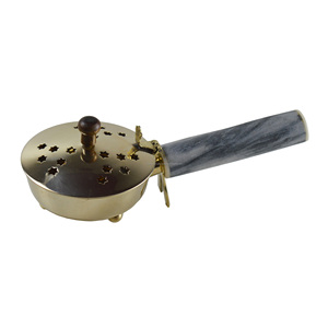 Quemador de incienso con mango de madera, soporte de incienso de Latón para Decoración interior del hogar, diseño de fragancia Natural - Product Image 4