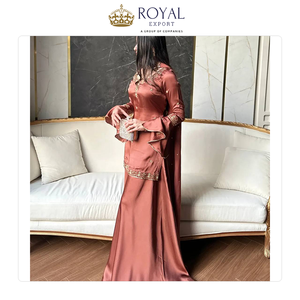 Colección de Trajes Sharara de Alta Costura con Bordado de Lentejuelas, en Seda Crepé Natural, de Última Tendencia y la Mejor Calidad - Product Image 2