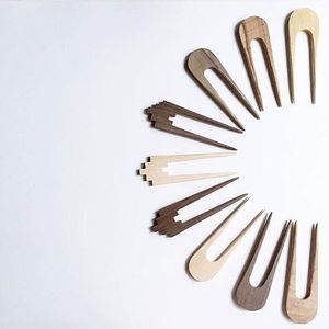 Wooden U Shape Hair Forks Handmade Natural Wood Hair <b>Pins</b> For Women Bun Stick Hair Accessories - Product Image 6
